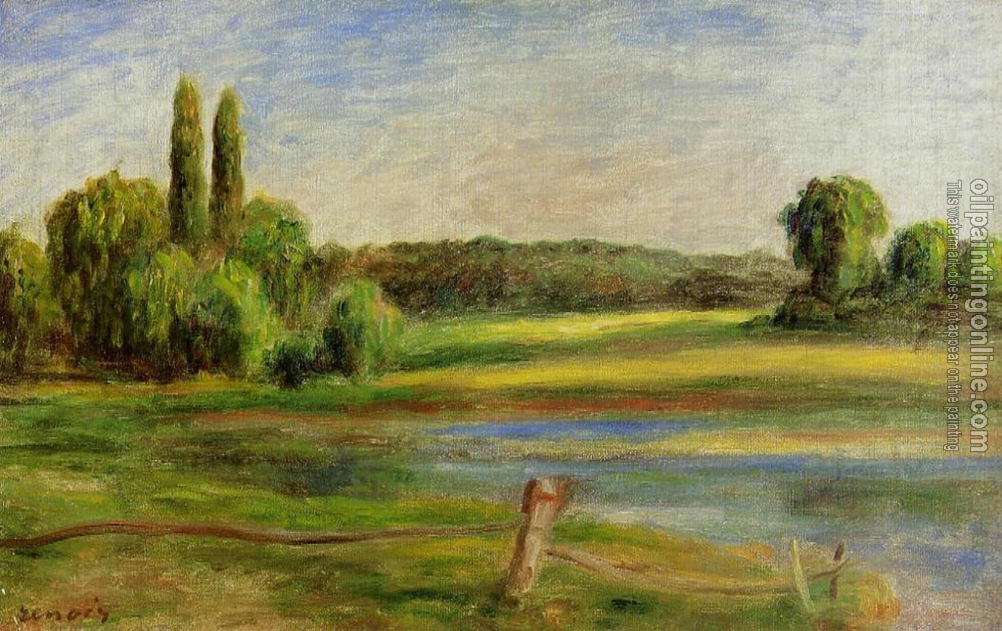 Renoir, Pierre Auguste - Landscape with Fence